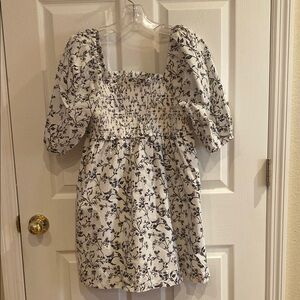 AE Floral Puff Sleeve Smocked Dress